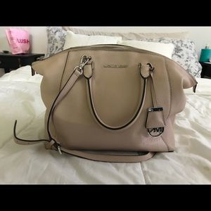 Michael Kors Riley Satchel Pebbled Leather Ballet